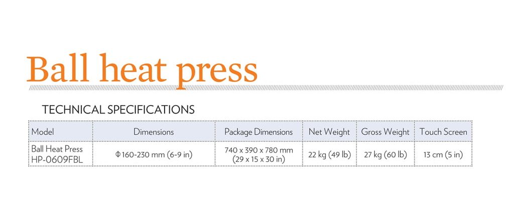 ball-heat-press-specs